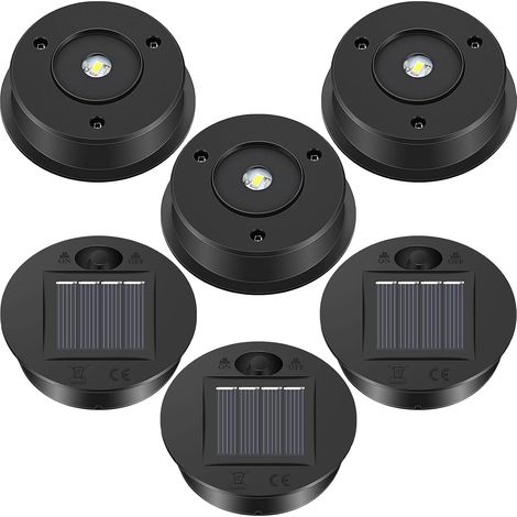 Pack de 6 panneaux solaires LED de remplacement pour lanternes solaires extérieures (1/5)