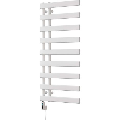 Agar - White Electric Towel Rail H1156mm x W500mm 500w Thermostatic WIFI (1/3)