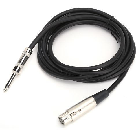 Câble Microphone XLR Femelle vers Jack 6.35mm TRS pour Signal Équilibré (1/5)