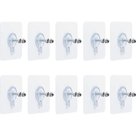 Bardusch-10 vis murales auto-adhésives pour montage sans perçage, cuisine, salle de bain, salon.