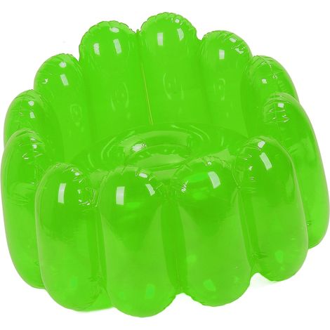 Fauteuil canapé gonflable nomade transparent vert bonbon pour salon chambre maison extérieur détente (1/5)