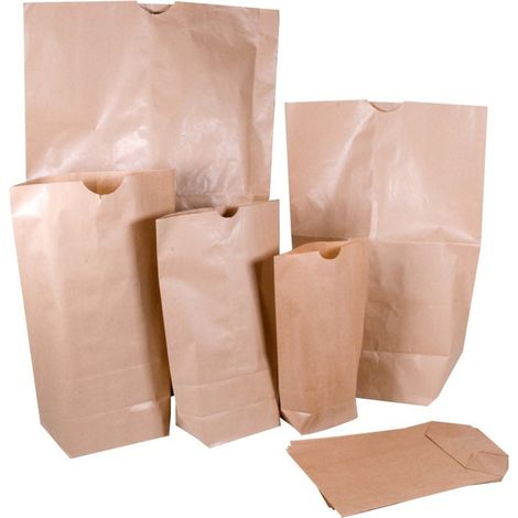 Sac kraft brun standard 1 feuille à encoche 23 x 35,5 - COLIS 500 SACS (1/2)