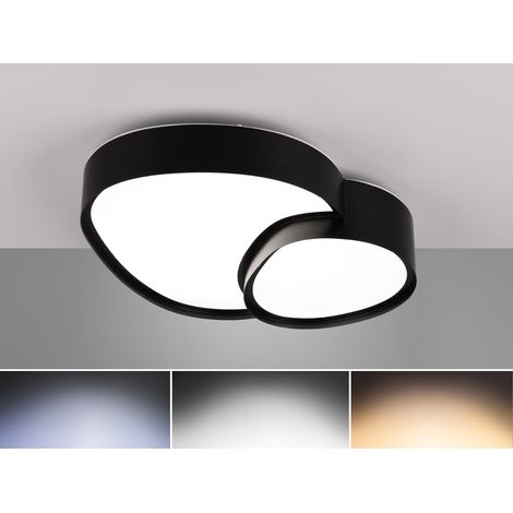 LED Deckenleuchte RISE mit Fernbedienung dimmbar Schwarz, Breite 43,5cm