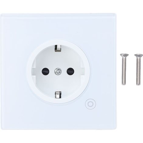 Prise Intelligente 16A 1 Volet Blanche avec Minuterie et Plug EU, 95‑245V, Compatible ZigBee (Modèle WK‑EU16M) (1/5)