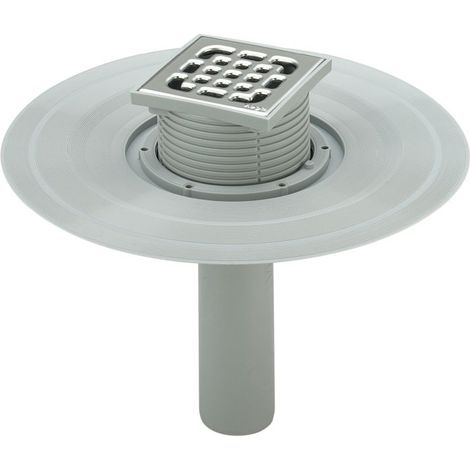 Viega Balkon-/Terrassen-Ablauf Advantix 4944.2 DN 50, mit senkrechtem Ablaufstutzen, mit Rost (1/4)