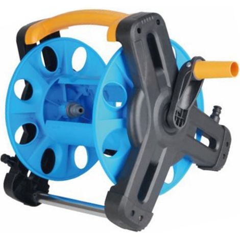 Chariot enrouleur de tuyau d'arrosage 35 m, support de rangement pour tuyau d'arrosage, pelouse, ferme, lavage de voiture