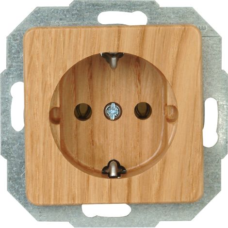 Kopp 914830089 Milano Eiche-Natur Schutzkontakt-Steckdose (1/2)