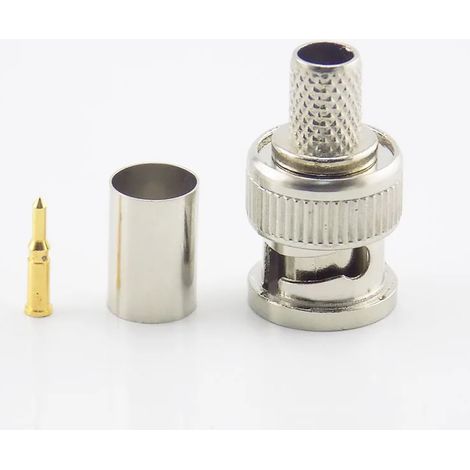 Conector BNC RG 59 para crimpar  Gris (1/5)