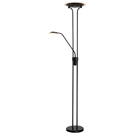 Lucide campione di LED  stehlample con lampada da lettura LED  Ø 25,4 cm  dim.  1 X w 3000 K  cromato opaco, Metallo, Black, 1 x 1 x 180 cm, Integriert 20 watts 230 volts (1/4)
