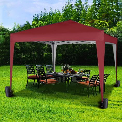 Mcc 3x3m Pop-up Gazebo Waterproof Outdoor Garden Marquee Canopy NS RED (1/5)