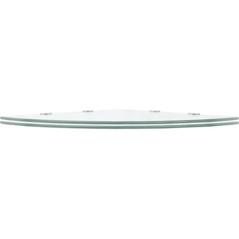 Étagères d'angle 2 pcs Étagères flottantes et supports Verre Transparent 45x45 cm (1/5)