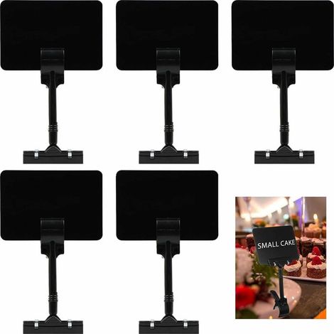 5 Pièce Pinces étiquettes Clips Titulaire Prix Support D'affichage Présentoir avec de Réutilisables Double Face pour Magasins Fruits Restaurants Supermarchés (1/5)