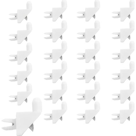 24 pièces Support Étagère Blanc avec 24 Vis Compatible avec IKEA PAX KOMPLEMENT Rechange Taquet étagère Fixation Cheville Pour Armoire De Cuisine, Bibliothèque, Armoire, Armoire De Meubles