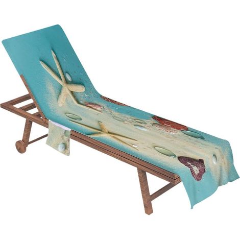 Universeller Bezug für Sonnenliegen mit integriertem Strandtuch, aus schnelltrocknender Mikrofaser, 2 (1/5)