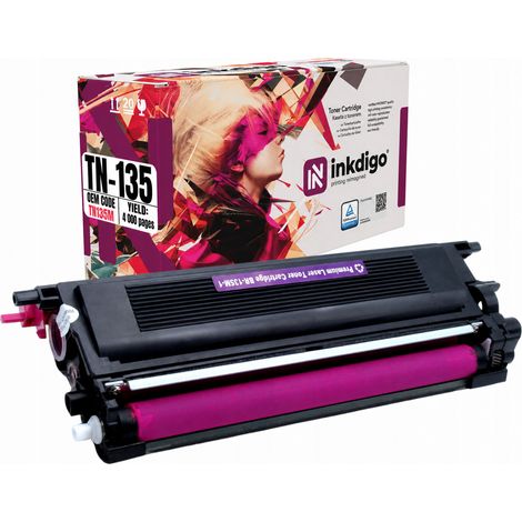 Toner Inkdigo TN135M compatibile con Brother DCP-9040CN HL-4040CDNLT, certificato TÜV. (1/5)