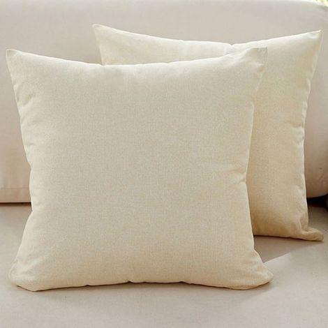 Housses de coussin pour canapé - Lot de 2 - Housses de coussin en lin fin - Housses de coussin décoratives confortables - Taies d'oreiller décoratives modernes - Pour canapé, salon ou terrasse - 40 x  (1/5)