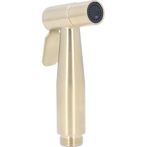 G1/2 Douche WC Noir Brosse de toilette chaude froide pressurisée Lavage intime Mat finition or brossé (1/5)