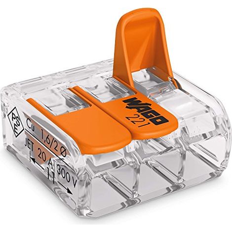 Wago 221-413 Lot de 10 blocs de connecteurs de cables 12 V 220-240 V (1/4)