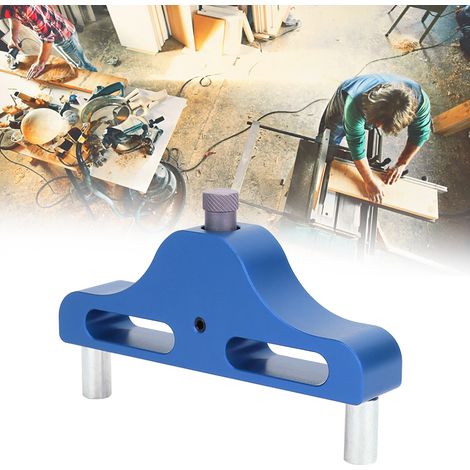 Outil de centrage pour le travail du bois, en alliage d'aluminium, 95 mm, bleu/rouge (1/5)