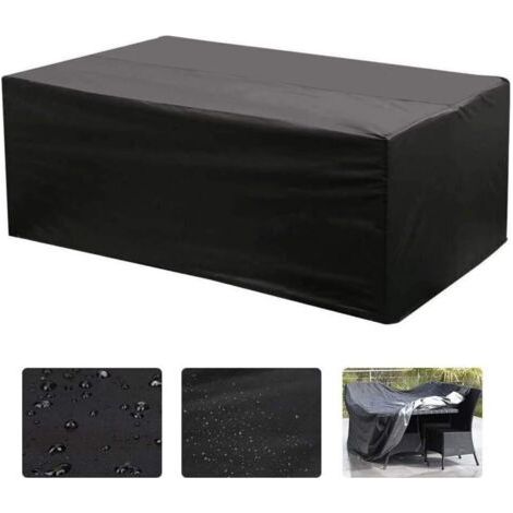 Housse de Salon, Table Rectangulaire Oxford pour Meubles de Jardin UV Protection (213 x 132 x 74 cm)