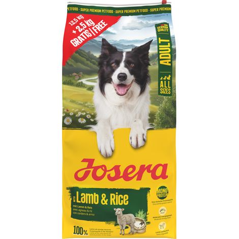 Josera Hundetrockenfutter Adult glutenfrei 15 kg Lamm & Reis Trockenfutter