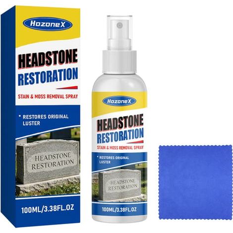LYERCW - Spray nettoyant et réparateur efficace pour pierres tombales : élimination des taches et de la mousse, élimine la saleté et la mousse (1 pièce). (1/5)