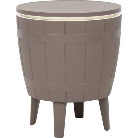 Maison Exclusive - Table à glacière 3 en 1 marron clair polypropylène (1/5)