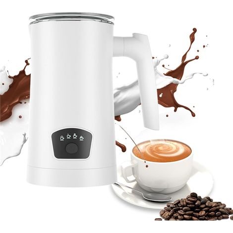 4-in-1 Electric Milk Frother, Automatic Milk Warmer, 350ml, Hot and Cold Frothing, Quick Frothing in 1 Minute for Coffee, Hot Chocolate, Latte, Cappuccino, Temperature Control (1/5)