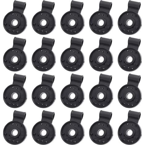 20 clips en plastique pour filets d'ombrage, clips ronds noirs pour filets d'ombrage, filets de protection de jardin, films pour serres, toiles d'ombrage (1/5)