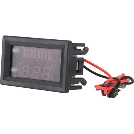 Voltmètre numérique CC pour équipements électriques, affichage de la tension, voltmètre pour batterie au lithium 12 V-60 V (rouge) (1/5)