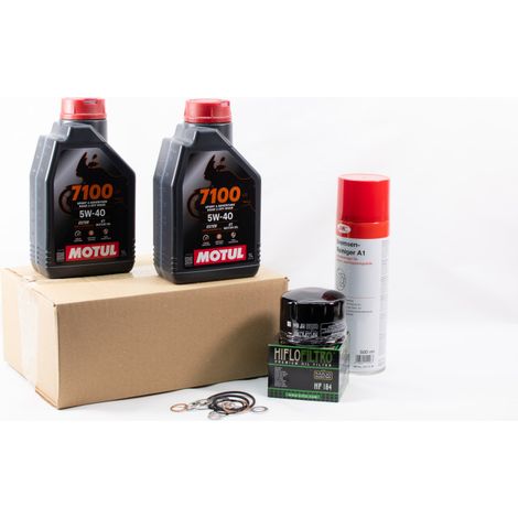 Kit Entretien Vidange Standard pour GILERA Fuoco 500 de 2007 à 2017 - MOTUL 7100 5w40 2L