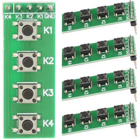 Module de clé universel à 4 boutons, 5 pièces, interrupteur poussoir, carte de clavier pour PIC PLC ARM FPGA CPLD (1/5)