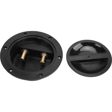 Ortviai Boîtier de jonction marin étanche 6-32 V DC pour bateaux, yachts et camping-cars – ABS + métal, noir (1/5)