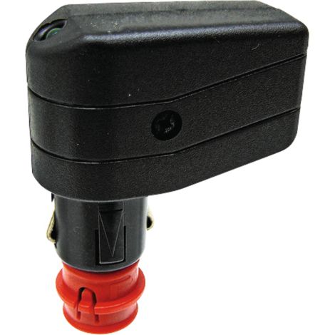 Kunststoff-Winkelstecker, 2-polig, 12/24 V, 7,5 A, ISO 4165