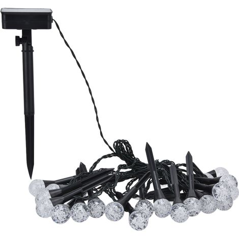 Guirlande lumineuse solaire décorative à piquer au sol pour jardin et aménagement paysager extérieur (1/5)