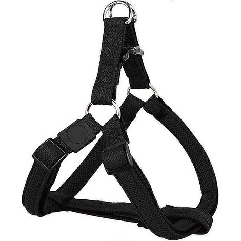 Harnais pour chien XSStep-in Air Mesh noir, rembourré et réglable Nombreuses couleurs et tailles Convient aux chats, chiots et grandes tailles Harnais de poitrine (1/5)