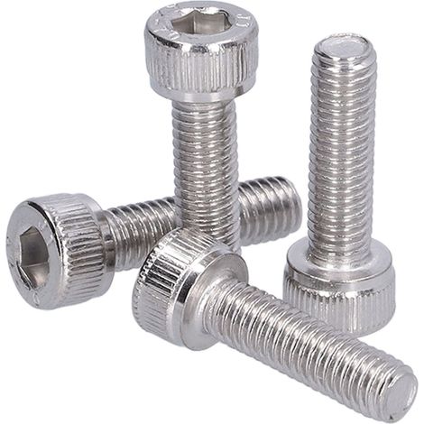 30 Vis à tête cylindrique M5 A2-70 en inox, lot de 30 pour assemblage et bricolage, longueur 18 mm (1/5)