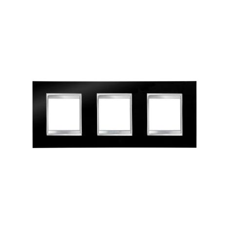 PLAQUE LUX INT. 2+2+2P H NOIR TONER GEWISS GW16226TN