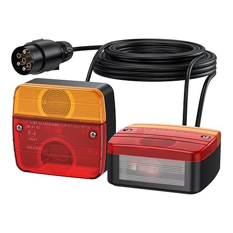 Feu Arrière de Remorque Ampoules E-marqué 11 Câble 7 Pin Connecteur Feux Frein Vis Intégré (1/5)