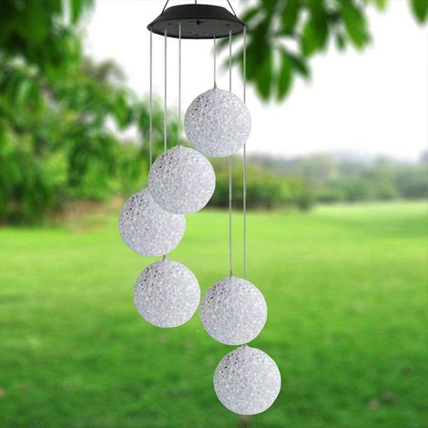 Carillons éoliens solaires, lumières solaires extérieures à changement de couleur, guirlandes solaires décoratives imperméables (1/5)