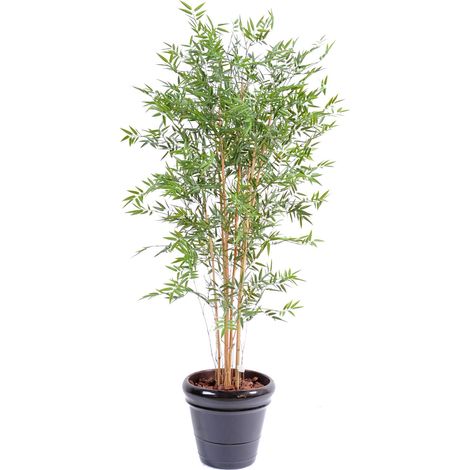 Plante artificielle haute gamme Spécial extérieur en Bambou artificiel, couleur verte - Dim : 180 x 85 cm (1/2)