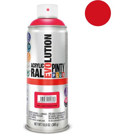 Peinture Aérosol Orange Sang Séchage Rapide, Haute Adhérence Et Durabilité. - Pinty Plus (1/5)