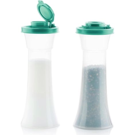 Ensemble de 2 salières et poivrières, couvercles hermétiques, sans BPA, compatibles lave-vaisselle (1/3)