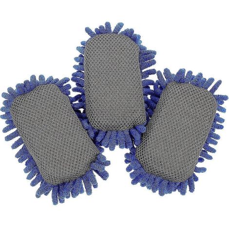 Effaceurs pour tableau noir en chenille bleue, lot de 3, nettoyants pour tableau blanc pour l'école, la maison et le bureau, lavables et sans poussière (1/5)
