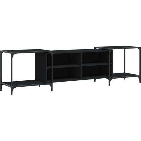 Mobile TV multimediale scaffale per televisione televisore buffet sala da pranzo soggiorno camera da letto 203 x 37 x 50 cm multistrato nero 020026111