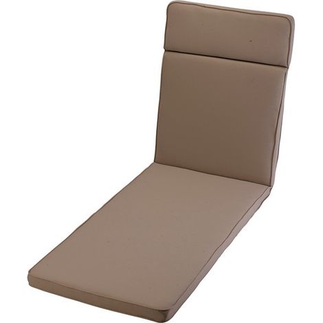 Stone Sun Lounger Outdoor Garden Furniture Cushion - L198 x W60 x H4 cm