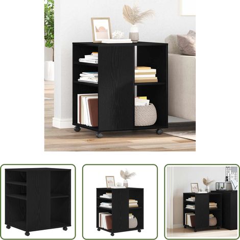 vidaXL Schrank für Heimbüro - Aufbewahrungsschrank Schwarz Eichen-Optik 60 x 53 x 72,5 cm (1/5)