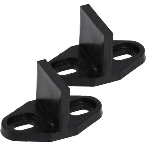 2 pièces guide de sol pour porte de grange coulissante, noir (1/5)