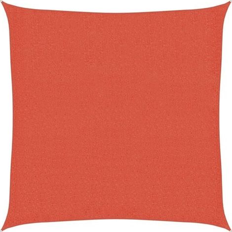 Voile d'ombrage 160 g/m² terre cuite 2x2 m PEHD (1/5)