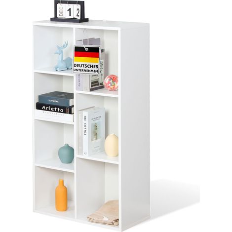Bücherregal California Weiß, 59,6 x 29 x 108 cm, 7 Fächer (1/4)